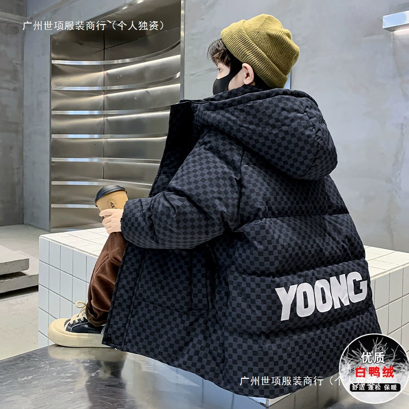 Детская одежда для мальчиков Зимний пуховик утолщение 2024 Новый средний ребенок зимний мальчик пальто иностранное красивое прилив