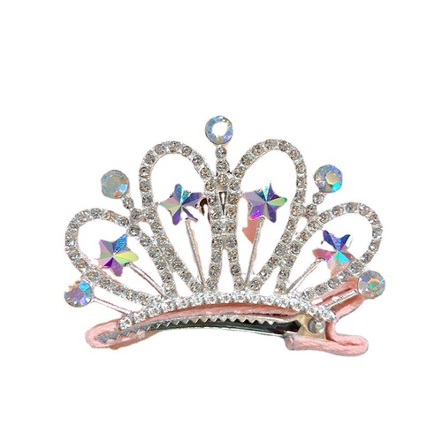 Children's Super Fairy Bow Hairpin Princess Crown Hairpin Cute Baby 3D Netting Headpiece Little Girl Hair Accessory 