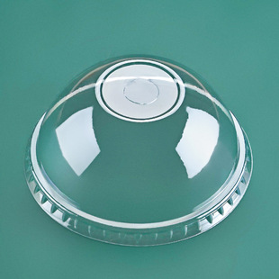 90/92/93/95/98 caliber disposable semi-round cover snow top milk tea transparent plastic cup cover arch cover wholesale