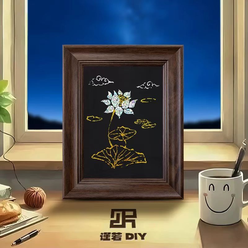 非遗蝴蝶螺钿画diy手工材料包拼贴立体画暖场团建沙龙活动礼物|undefined