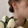 Retro earrings, starry sky, Korean style, silver 925 sample, simple and elegant design