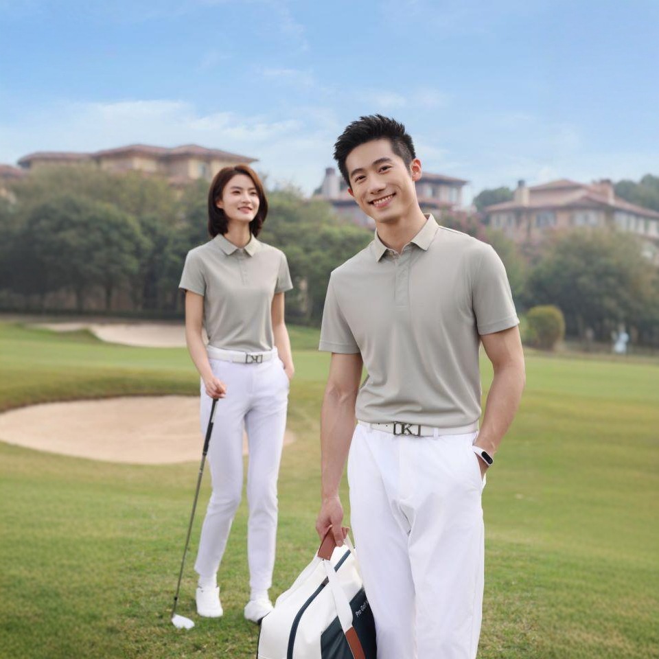 Summer Men's Solid Color Lapel Polo Shirt Business Casual Short Sleeve Breathable Golf Advertising Cultural Shirt