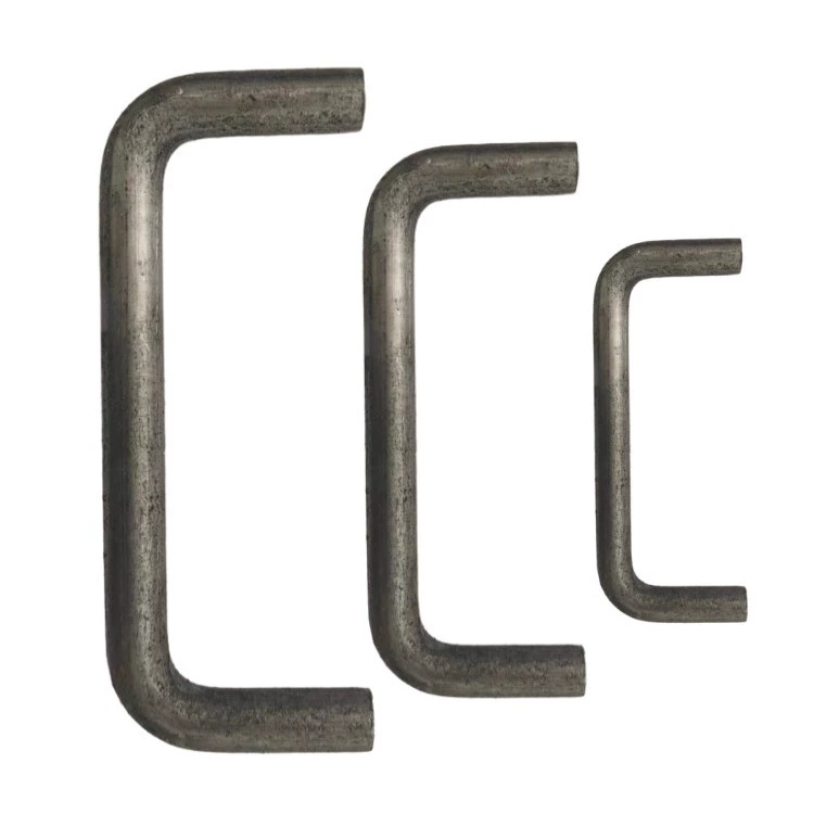 Formulate iron welding solid handle equipment cabinet door drawer special-shaped U-shaped double-bent carbon steel handle 8mm10mm12mm