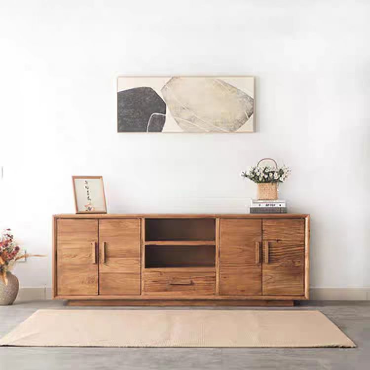 现代家具中式简约电视柜家居客厅靠墙柜老榆木玄关收餐边柜