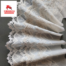 天腾厂家批发棉布镂空刺绣花边辅料新款条码家居女装裙边蕾丝布料
