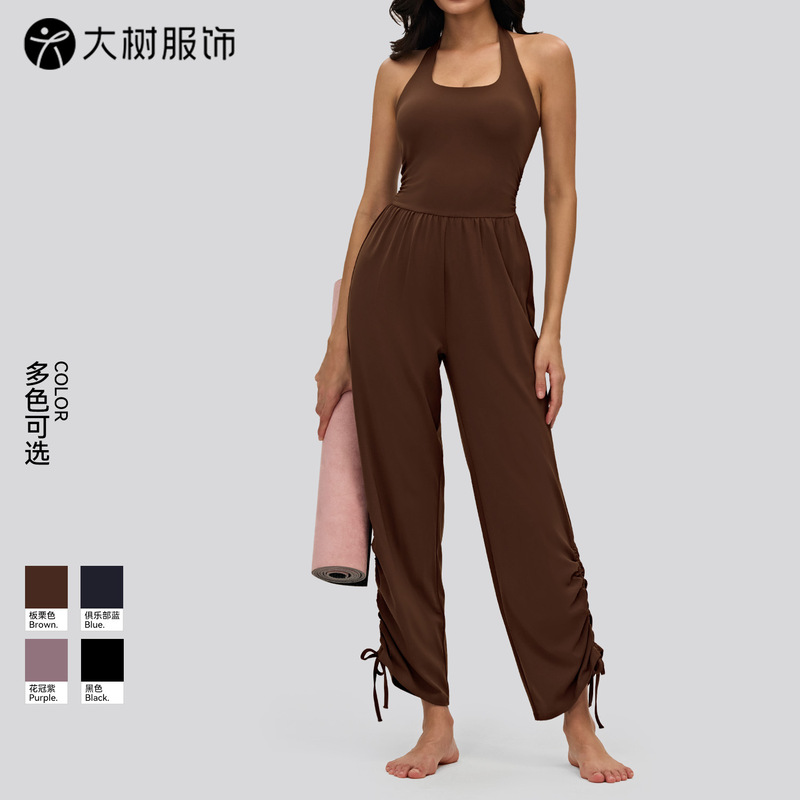 Cross-Border Seamless Yoga Jumpsuit for Women, Halter Neck, Beautiful Back, Sports Bodysuit, Casual Running Outerwear, Fitness Wear Cross-Border Seamless Yoga Jumpsuit for Women, Halter Neck, Beautiful Back, Sports Bodysuit, Casual Running Outerwear, Fitness Wear