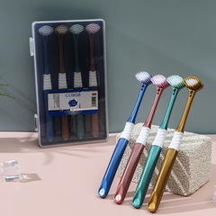 COBQB Multi-functional Fan Spiral Soft Bristle Toothbrush Boxed Set of 4 Toothbrush Soft Bristles Wholesale