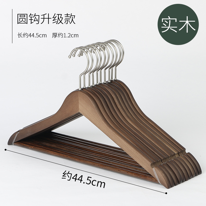 Perchas de madera maciza tienda de ropa hotel al por mayor soporte de ropa para el hogar dormitorio estante de ropa percha madera para adultos