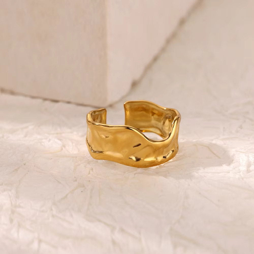 8g Weight 0.03µm-0.05µm Gold Plating Thickness PVD Coated Gold Plating Process Real Gold Plated Plating Material Stone-Free Inlay Material Open Rings Classification 1 Piece Quantity Casual, Daily Occasion 304 Stainless Steel Material Solid Color, Lines Pattern All Seasons Season Unisex Gender Simple Style, IG Style Style Waterproof Non Tarnish, Plating Craft Gold, Silver Color PVD Coated Real Gold Plated 18K Gold Solid Color Lines Titanium Steel Simple Style IG Style Waterproof Non Tarnish Open Rings 2