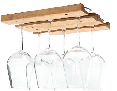 Red wine glass rack upside down goblet rack solid wood creative hanging cup rack wooden wine glass rack hanging wine cabinet cup rack