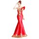 Evening Dress One-Shoulder Fashion Long Fishtail Trailing Slim-Fit Skinny Annual Meeting Host Catwalk Banquet Evening Dress
