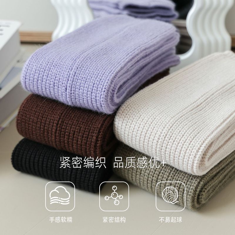 堆堆袜套y2k小腿袜女秋冬保暖加厚白色堆堆袜针织腿套长筒jk袜套|undefined
