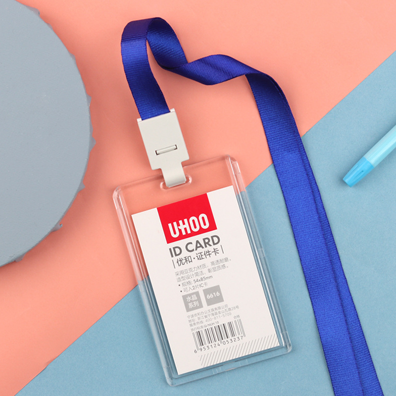 Youhe Acrylic Work Badge Card Holder, Document Holder, Factory Badge Holder, Employee Lanyard, Work Badge Custom Work Badge