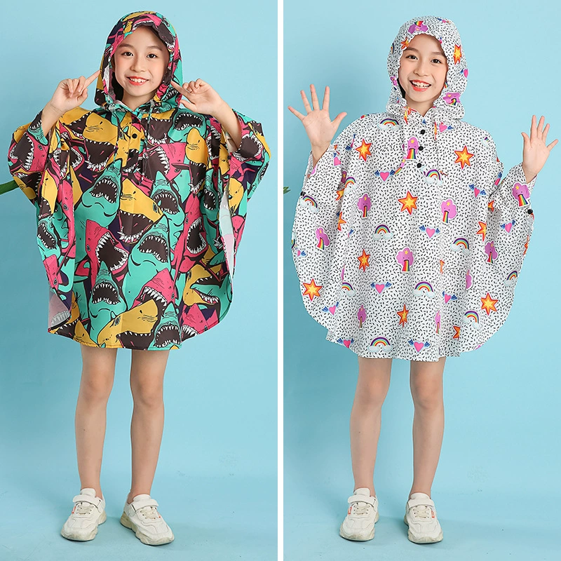 Детский плащ в новом стиле, непромокаемый плащ, открытый для маленьких мальчиков и девочек, детское верхнее водное пальто, школьная сумка-пончо
