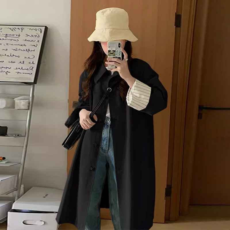 今年流行秋季小个子意法风衣外套女装中长款2025新款早秋季大衣|undefined