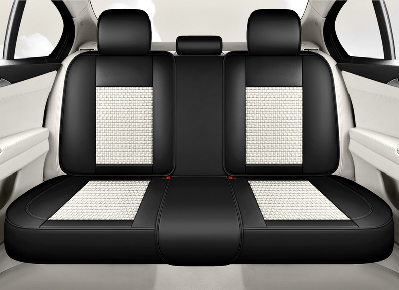 Car Cushion Four Seasons Universal Car Seat Cover 24 New Ice Silk Summer Nappa Pi Full Enclosure Cushion Seat Cover