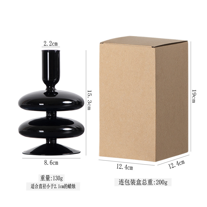 Candelabro negro Doble