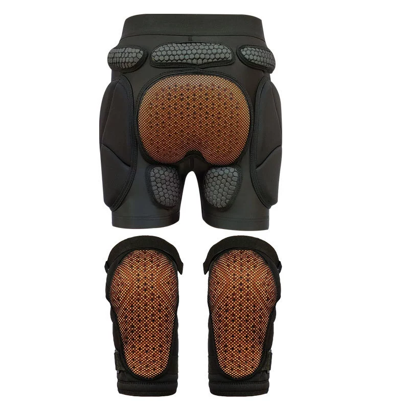 Ski trousers, knee pads, protective gear, equipment, set for men and women, new collection, fall protection, snowboarding