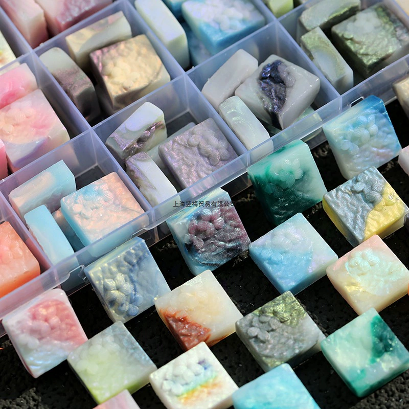 Новые оригинальные частицы воска для печати с огненной краской, смешанные цвета, блестящие, меняющие цвет, ретро, ​​воск для огненной краски, перламутровый цвет, прозрачные частицы воска для огненной краски