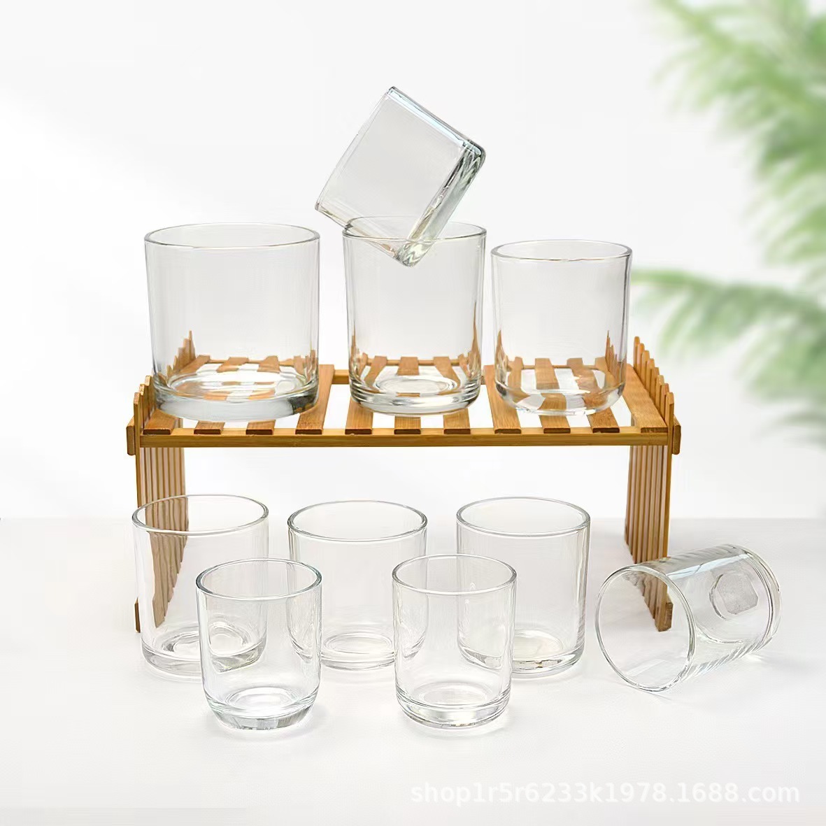 8090 taza de vela taza de fragancia de cristal contenedor de expansión de fragancia casera taza de vela de soja fragancia candelabros de vidrio en stock