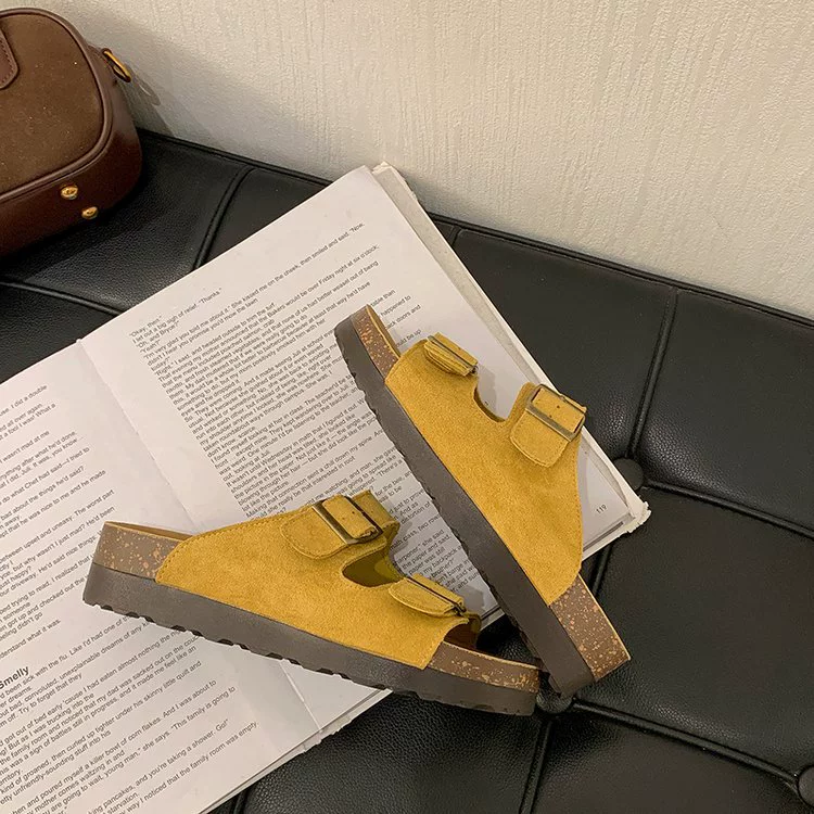Ретро летние женские сланцы, пляжные сандалии для отдыха, пригодны для прогулок на улице, 2026 год