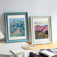 美式北欧画框装裱国画框油画16寸28相框挂墙4开8K全家福儿童