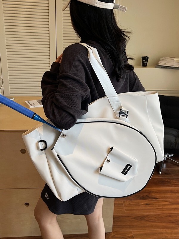 新しいバドミントンスポーツフィットネスバッグニッチデザインファッションレジャーショルダーバッグ大容量ヨガ収納袋|undefined