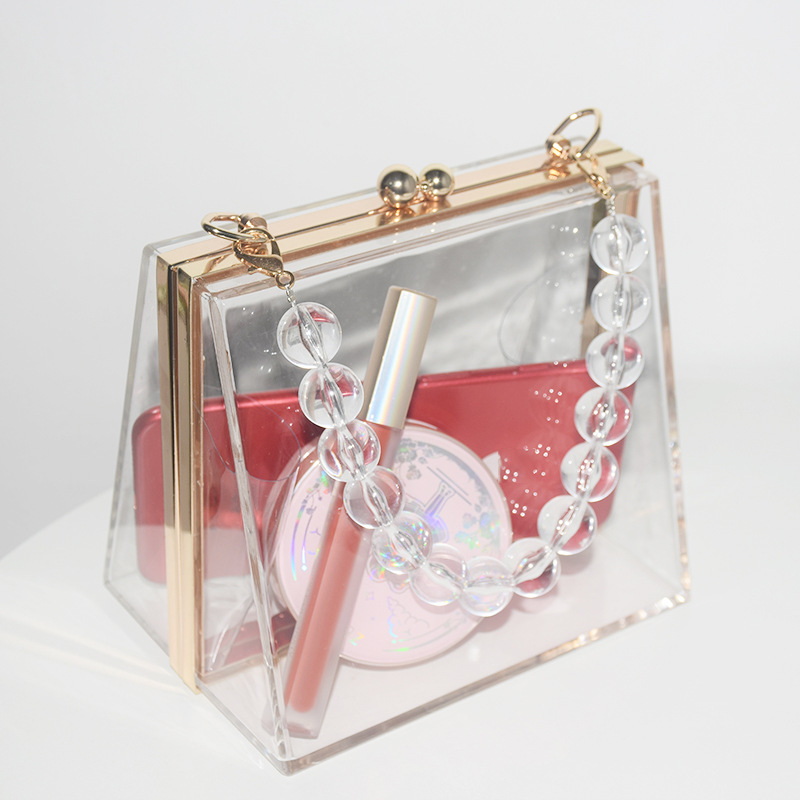469g Weight Lock clasp Closure Type Top Handle Strap Type Evening Bag Bags Type Holiday, Party Occasion Acrylic Material Solid Color Pattern All Seasons Season Women's Gender Vintage Style Style Square Shape Small Size Women's Small Arylic Solid Color Vintage Style Square Lock Clasp Evening Bag 14