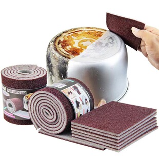 Emery sponge kitchen cleaning magic wipe dishwashing brush pot rust decontamination sponge block washing pot brush wholesale