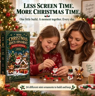 跨境热销2026Christmas Brick Advent Calendar圣诞积木日历