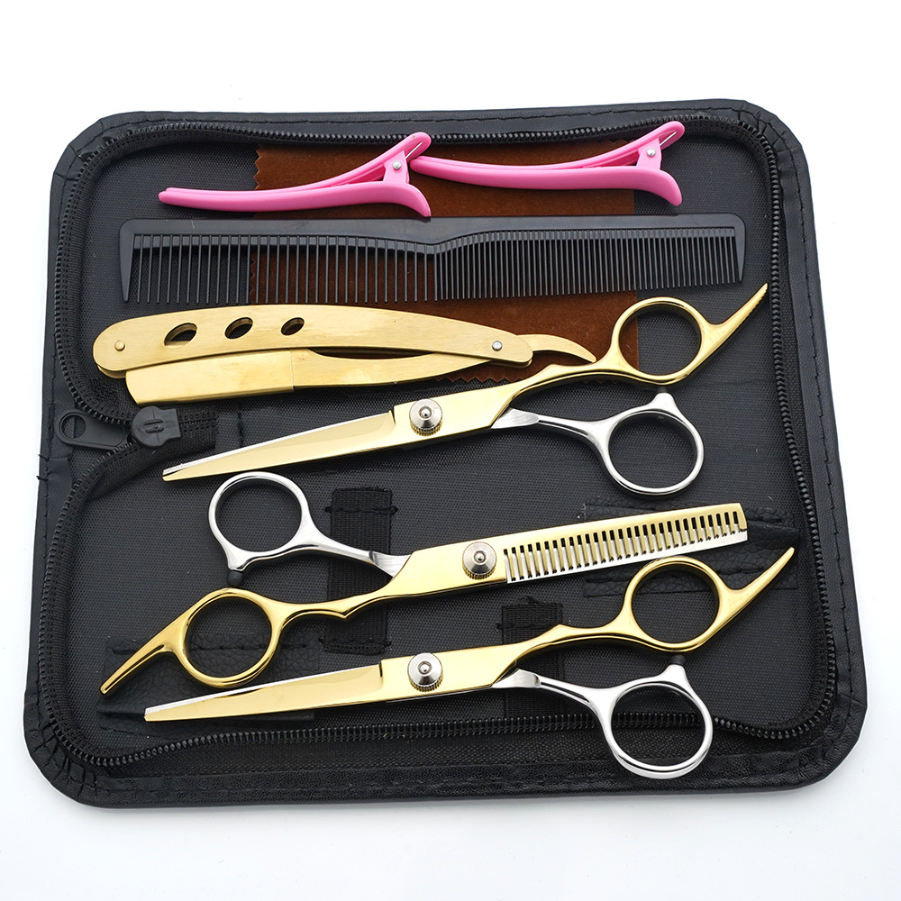 Estilista profesional, tijeras de corte de pelo, corte de pelo, corte de pelo, corte de pelo, corte de dientes fino, juego de corte de belleza con flequillo especial para peluquero