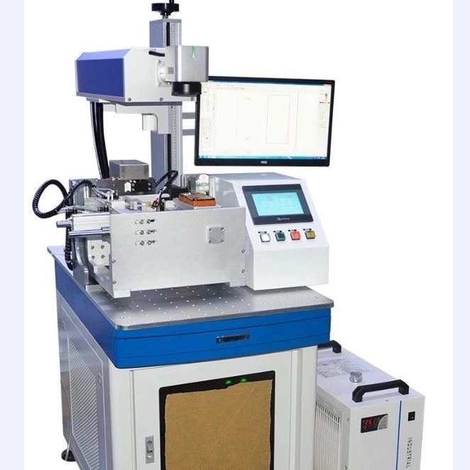 大鹏三轴五面激光打标机手机中壳导电位打标天线位镭雕标价为定金