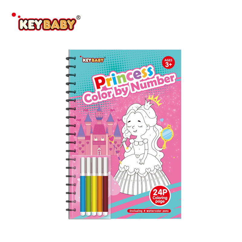 Mini libro de colorear digital con bolígrafo de acuarela para niños, libro de dibujo con bolígrafo de agua para que los estudiantes de primaria practiquen su dibujo a mano y sus habilidades prácticas.