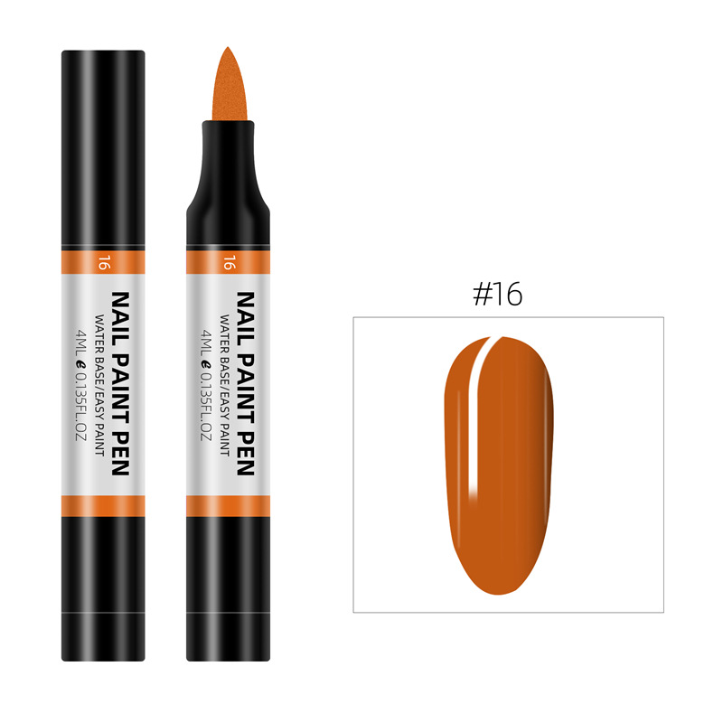 Nuevo producto transfronterizo Lápiz de pintura de esmalte de uñas de 24 colores Lápiz de pintura 3D Lápiz de pintura de uñas de punto a base de agua Lápiz de esmalte de uñas inodoro