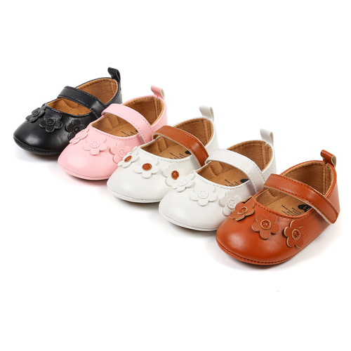  New Autumn Small Flower Baby Shoes Soft Sole Non-Slip Learning Walk Shoes Baby Princess Shoes M2044