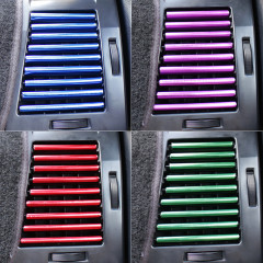 Car air vent colored decorative strip U-shaped electroplated bright colored strip universal installation kit