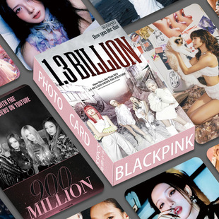 55 BLACKPINK cards, pink ink, park caiying, Lisa Jin Zhixiu, Jin Zhini cards, Han Man's self-printed cards