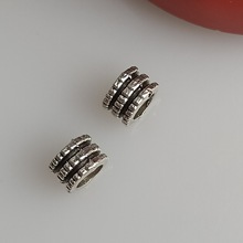 7*7mm大孔珠隔珠隔片串珠散珠 DIY创意复古 服饰项链合金配件批发