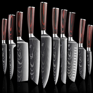 Amazon in stock Wholesale Damascus Pattern Chef Knife Western-style Chef Knife Kitchen Knife Sande Knife Universal Knife