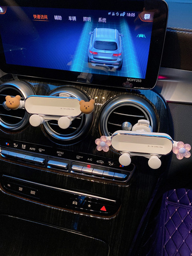 Car mobile phone holder car creative cartoon  new car air outlet mobile phone navigation fixed support bracket