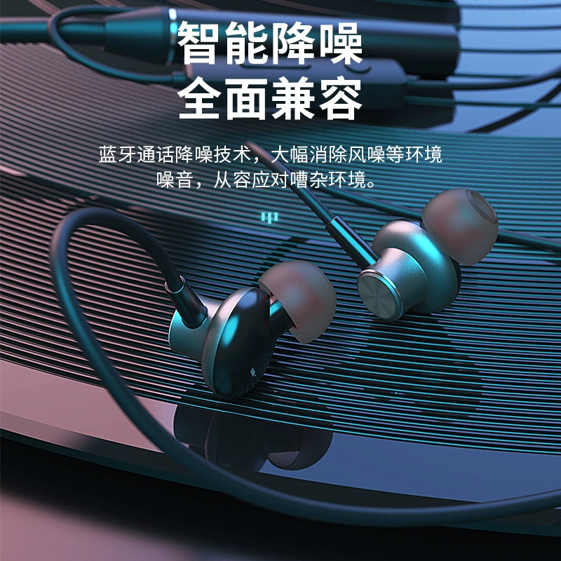 Наушники-гарнитура Bluetooth с длинной шейкой и металлическим корпусом, сверхдолгоаккумулятор и поддержка карт