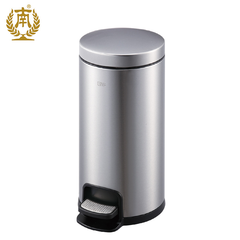 Guangzhou Southern Gnf Round 30L Pedal Bucket Commercial High-Grade Stainless Steel Trash Can Sj30-Y01/Y03 Guangzhou Southern Gnf Round 30L Pedal Bucket Commercial High-Grade Stainless Steel Trash Can Sj30-Y01/Y03