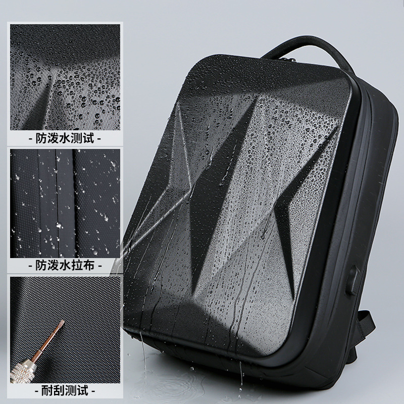 Hard shell backpack 17 inch large capacity computer backpack ABS travel bag USB business backpack can be used for hair Hard shell backpack 17 inch large capacity computer backpack ABS travel bag USB business backpack can be used for hair