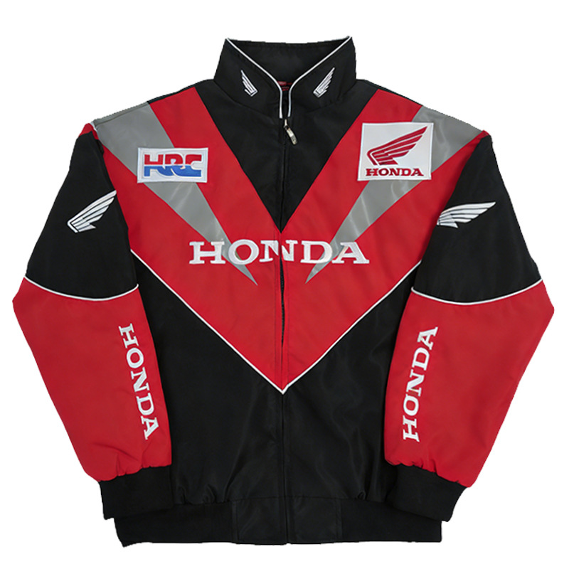 Fully Embroidered F1 Racing Jacket Motorcycle Riding Jacket American Style Spring and Autumn Retro Team Motorcycle Windproof Jacket