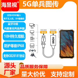 N630Hdmi Video Acquisition and Image Transmission Equipment 5g Single Soldier Image Transmission Equipment Fire Communication Command 5g Handheld Terminal