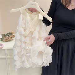 Korean children's clothing girls' dress 2023 summer fashionable children's princess skirt baby fashionable suspender long skirt