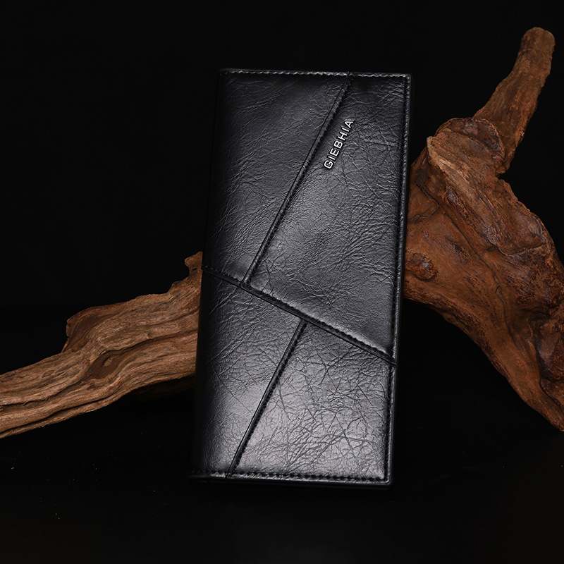 New Men's Wallet, Long Men's Money Clip, Multifunctional Large Capacity Fashion Suit Bag Slim Youth Soft Leather Wallet