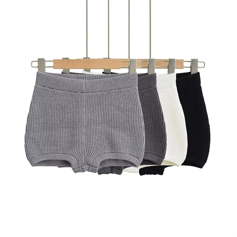 Демисезонные вязаные шорты, базовые брюки, американский стиль, slim fit