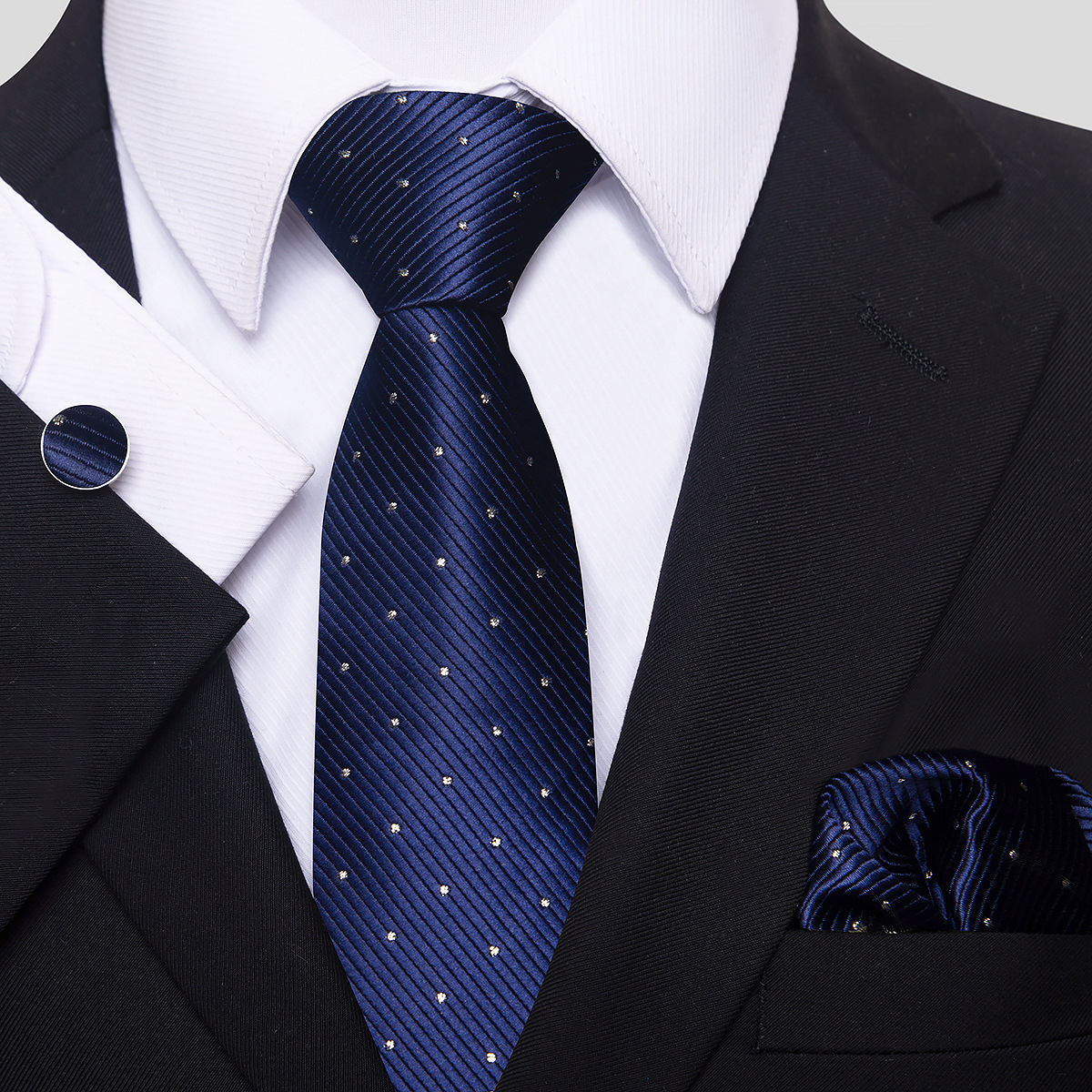Juego de Corbata de Rayas para Hombre Set de 3 piezas de Rayón, para Bodas y Negocios