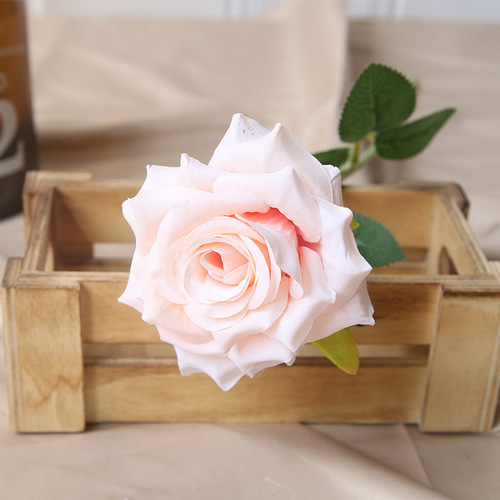 New single-branch diamond rose simulation flower for wedding, wedding flower arrangement and floral decoration, wedding arrangement rose flower arrangement